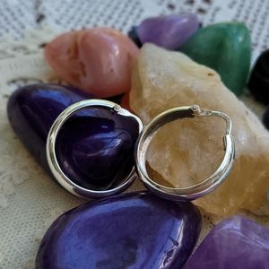 Italian sterling silver hoops